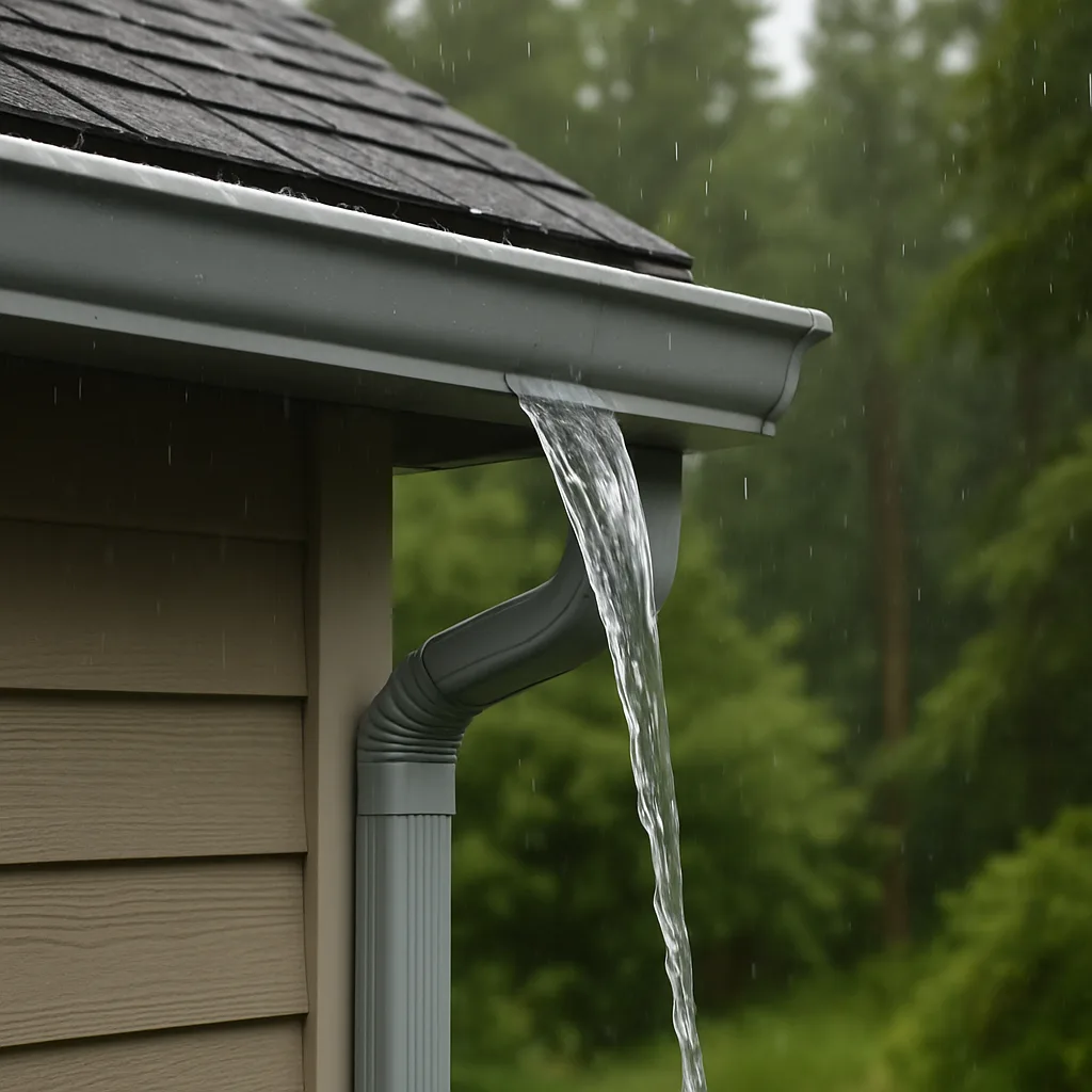New seamless gutters on a Salem home
