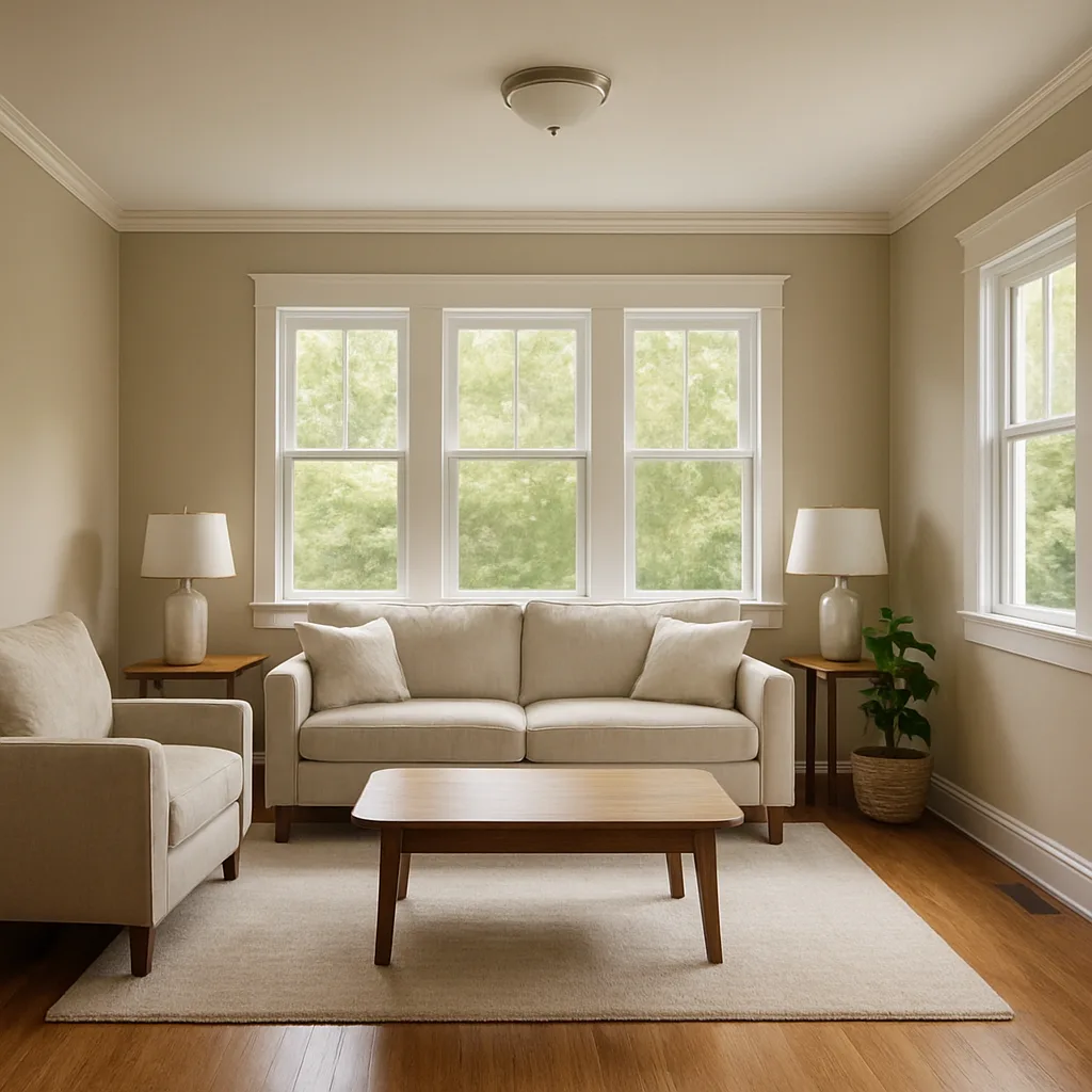 Freshly painted living room interior in a Salem home