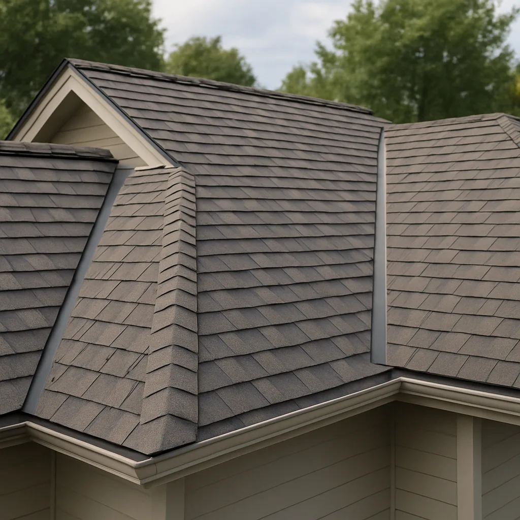 New asphalt shingle roof on a Salem home
